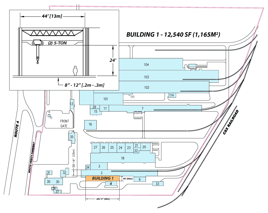 Site Map of Building 1
