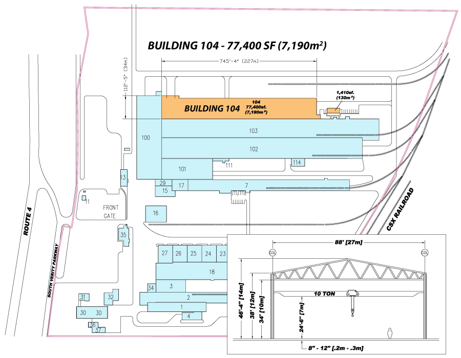 Site Map of Building 104