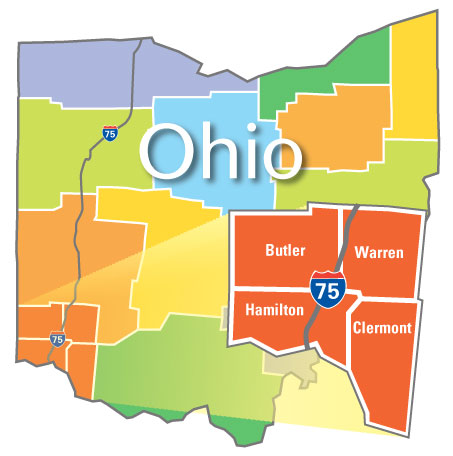 Southwest Ohio Map